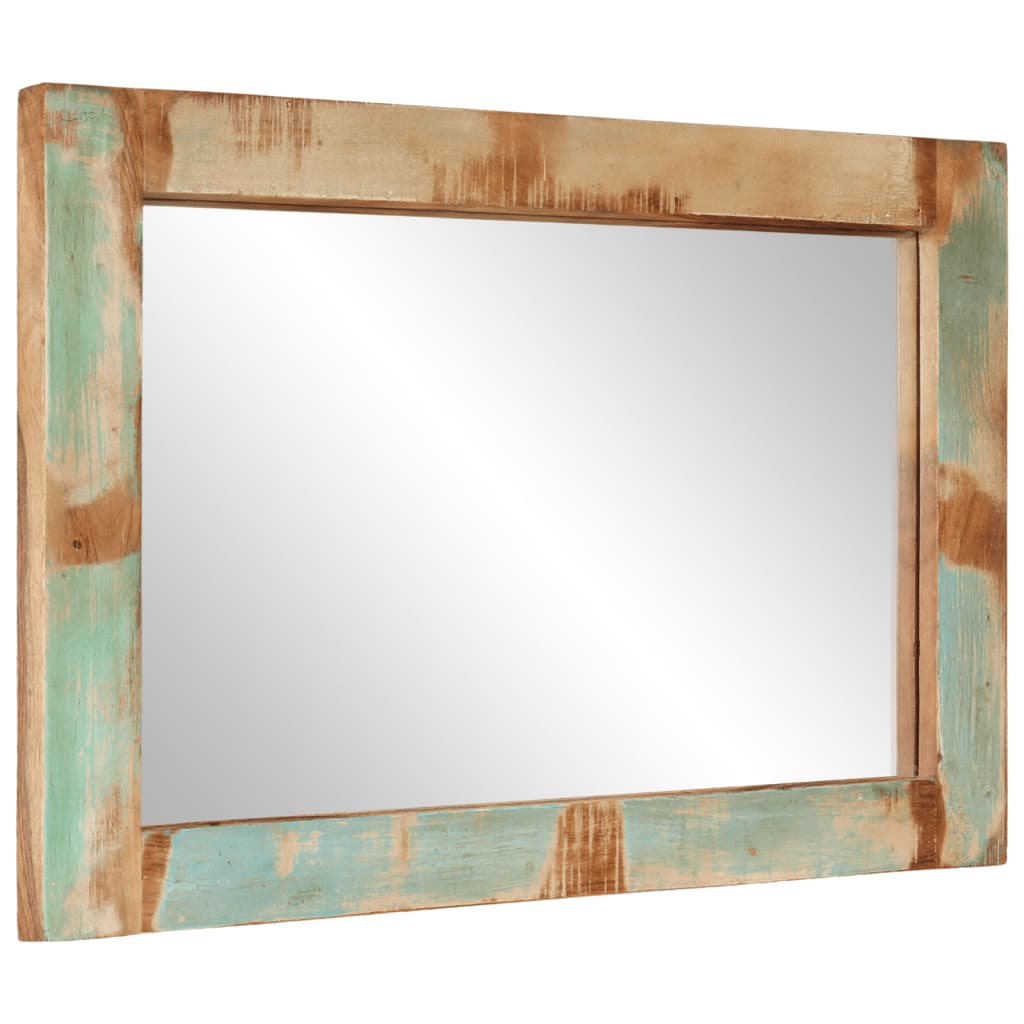 Vidaxx-Spiegel 70x50 cm aus massivem Recyclingholz und Glas