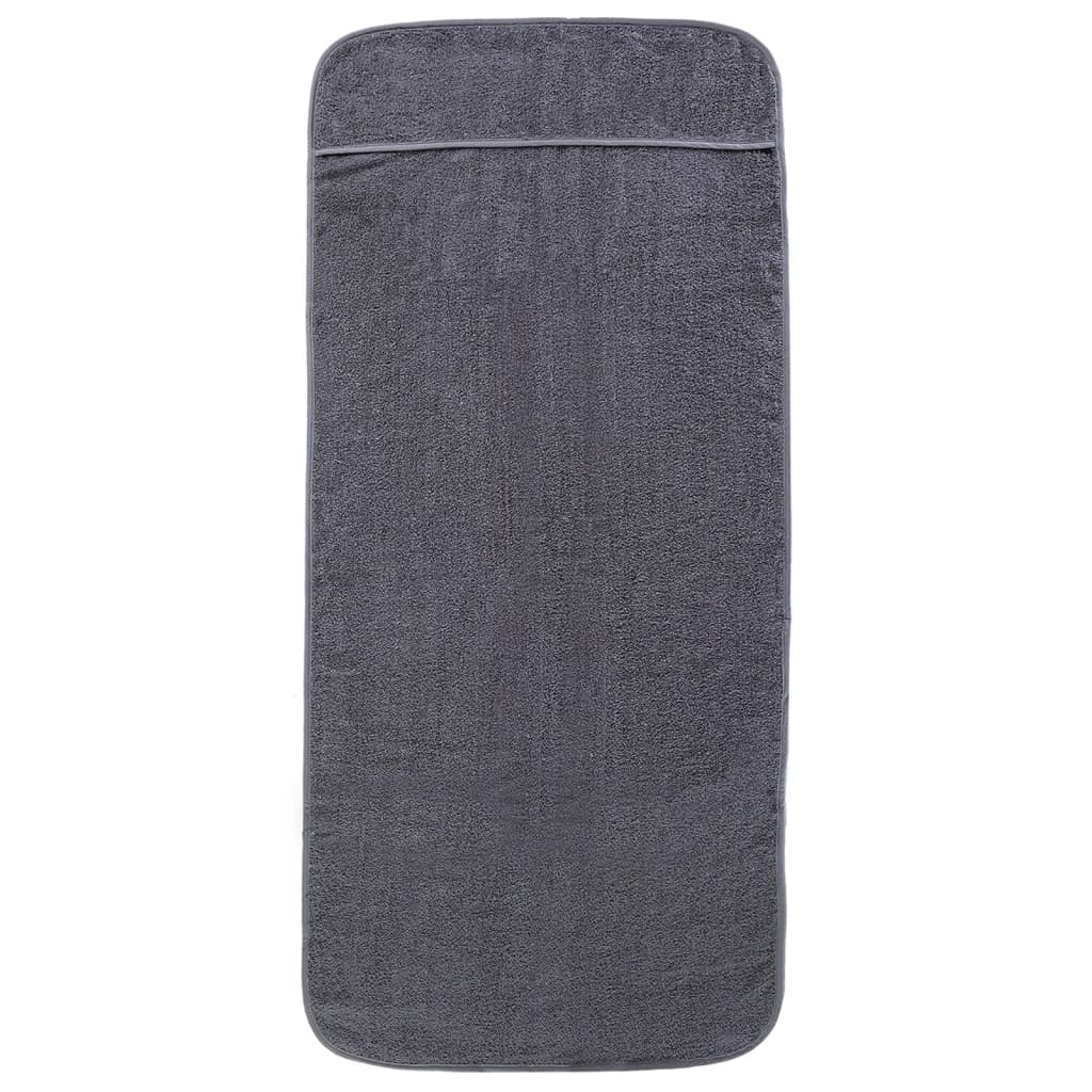Vidaxx Strandtücher 2 Stück 400 g m² 75x200 cm Stoff Anthrazit