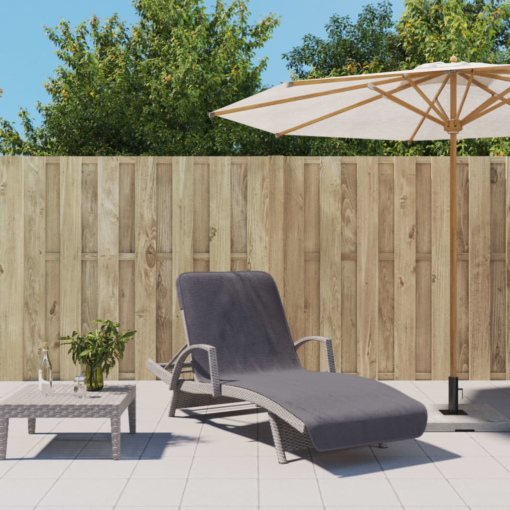 Vidaxx Strandtücher 2 Stück 400 g m² 75x200 cm Stoff Anthrazit