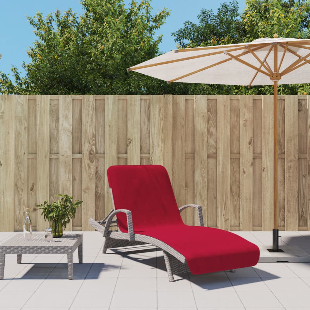 VidaXL Strandtücher 2 Stück 400 g m² 75x200 cm Stoff Burgunderrot