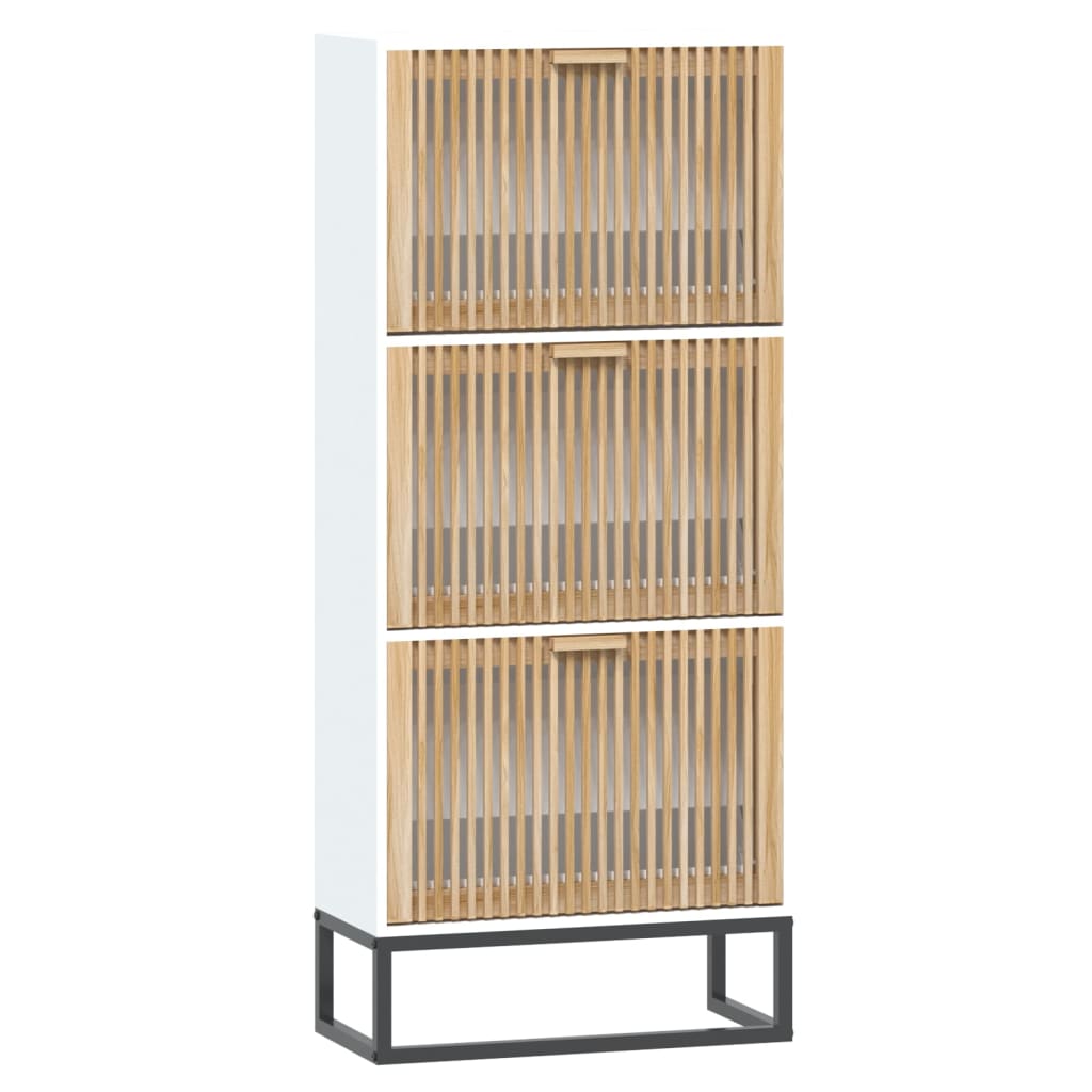 Vidaxx Schuhschrank 52x25x120 cm Holzwerkstoff weiß
