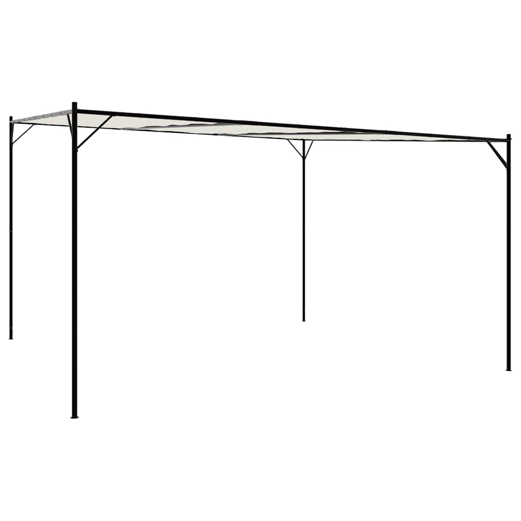 Vidaxx Pavillon 4x4 m 180 g m² Stoff und Stahl weiß