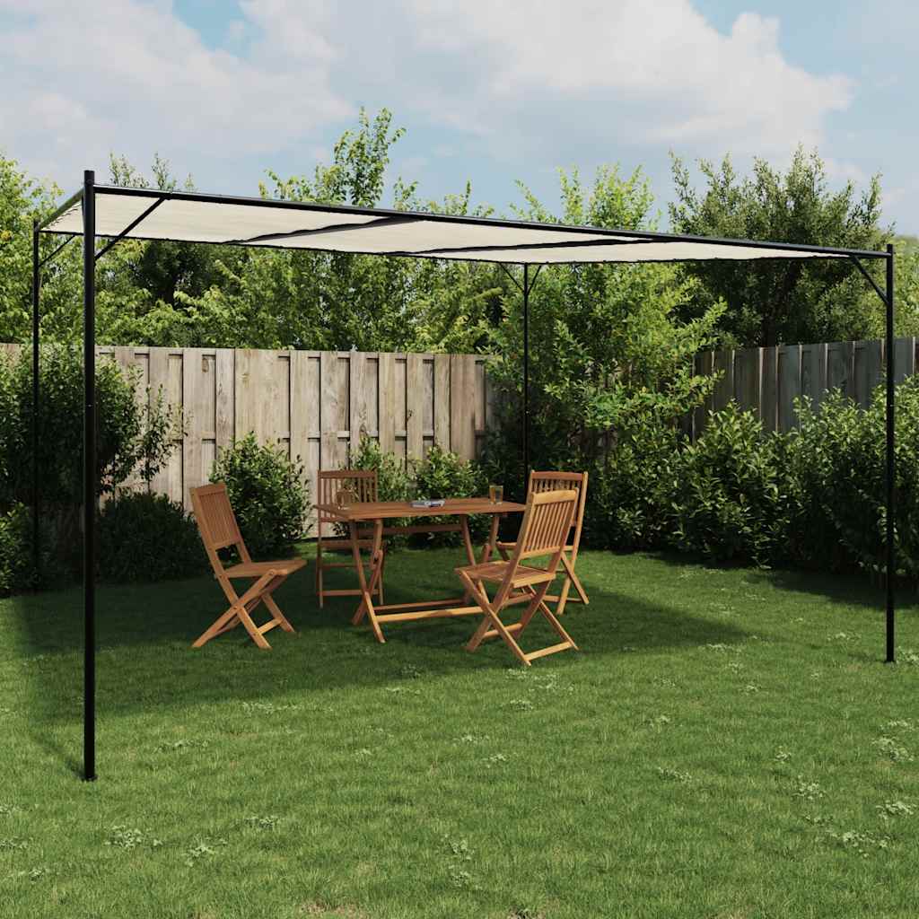 Vidaxx Pavillon 4x4 m 180 g m² Stoff und Stahl weiß