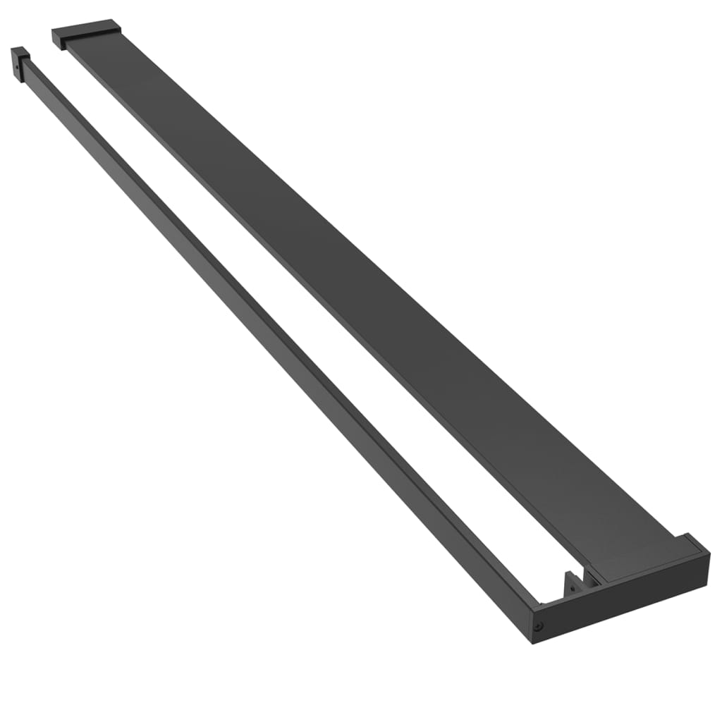 Vidaxx Duschregal für begehbare Duschwand 118 cm Aluminium schwarz