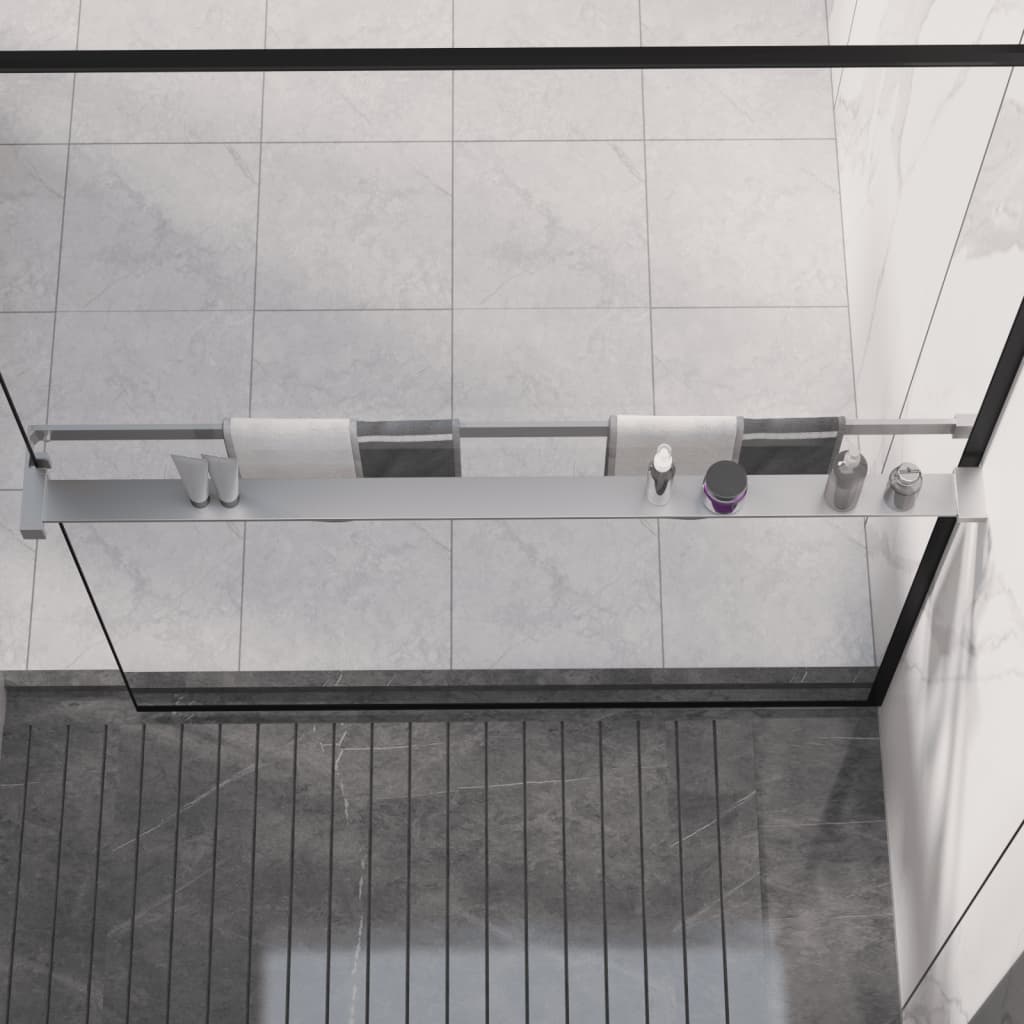 Vidaxx Wandregal für begehbare Duschwand 115 cm Aluminium chromfarben