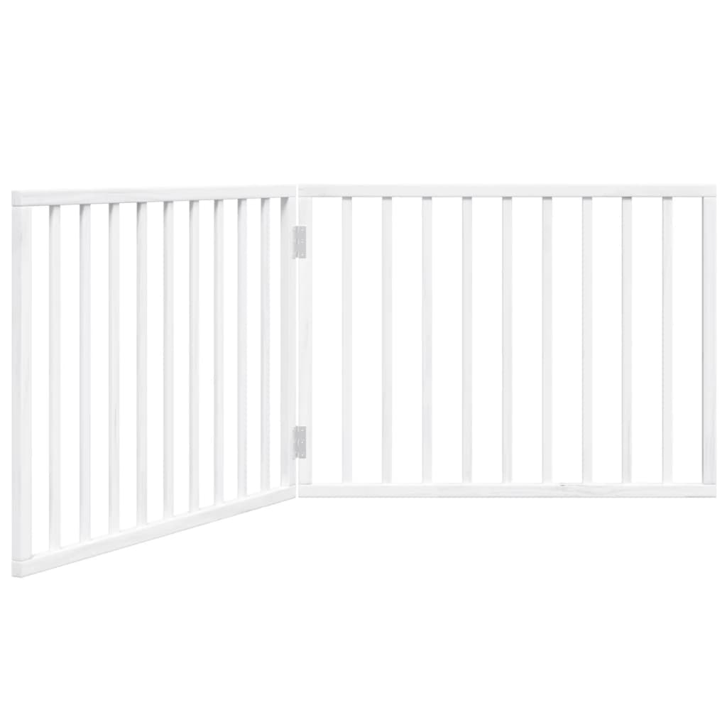 Vidaxx faltbares Hundegitter 2 Paneele weiß 160 cm Pappelholz
