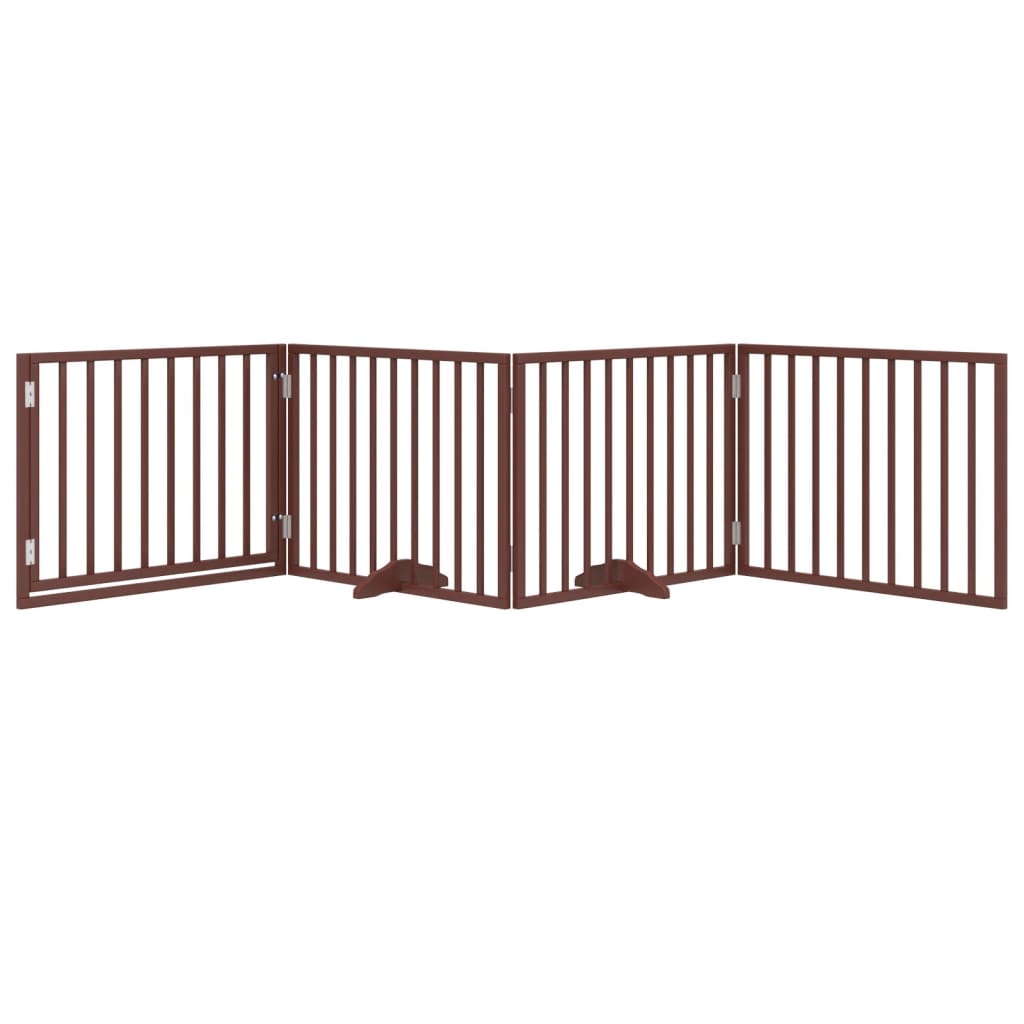 Vidaxx faltbares Hundegitter 4 Paneele 320 cm Pappelholz braun