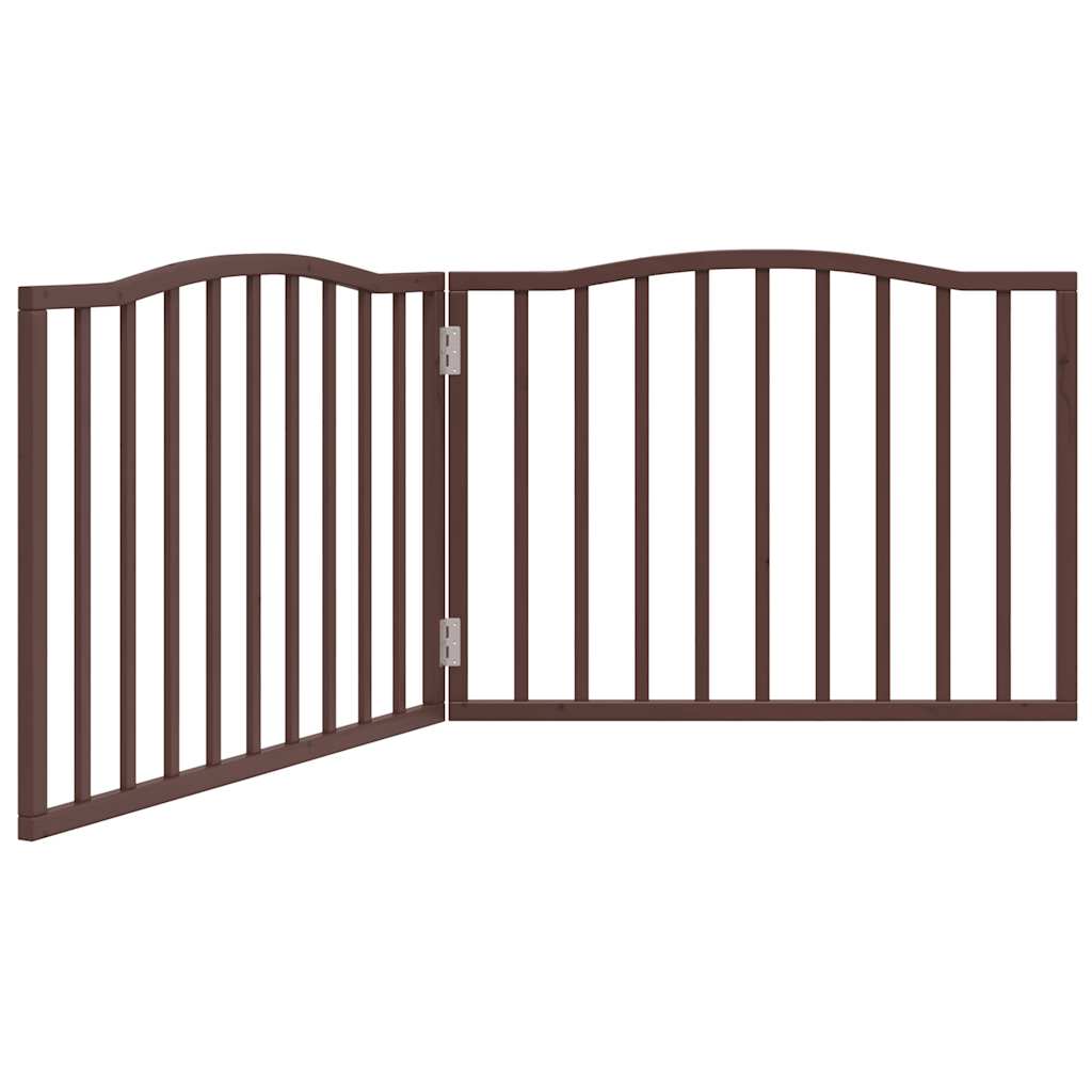 Vidaxx faltbares Hundegitter 2 Paneele 160cm Pappelholz braune Eiche