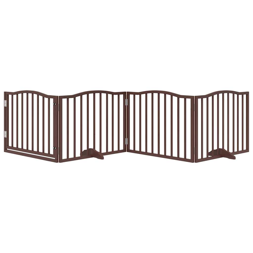 Vidaxx faltbares Hundegitter 4 Paneele 320cm Pappelholz braune Eiche