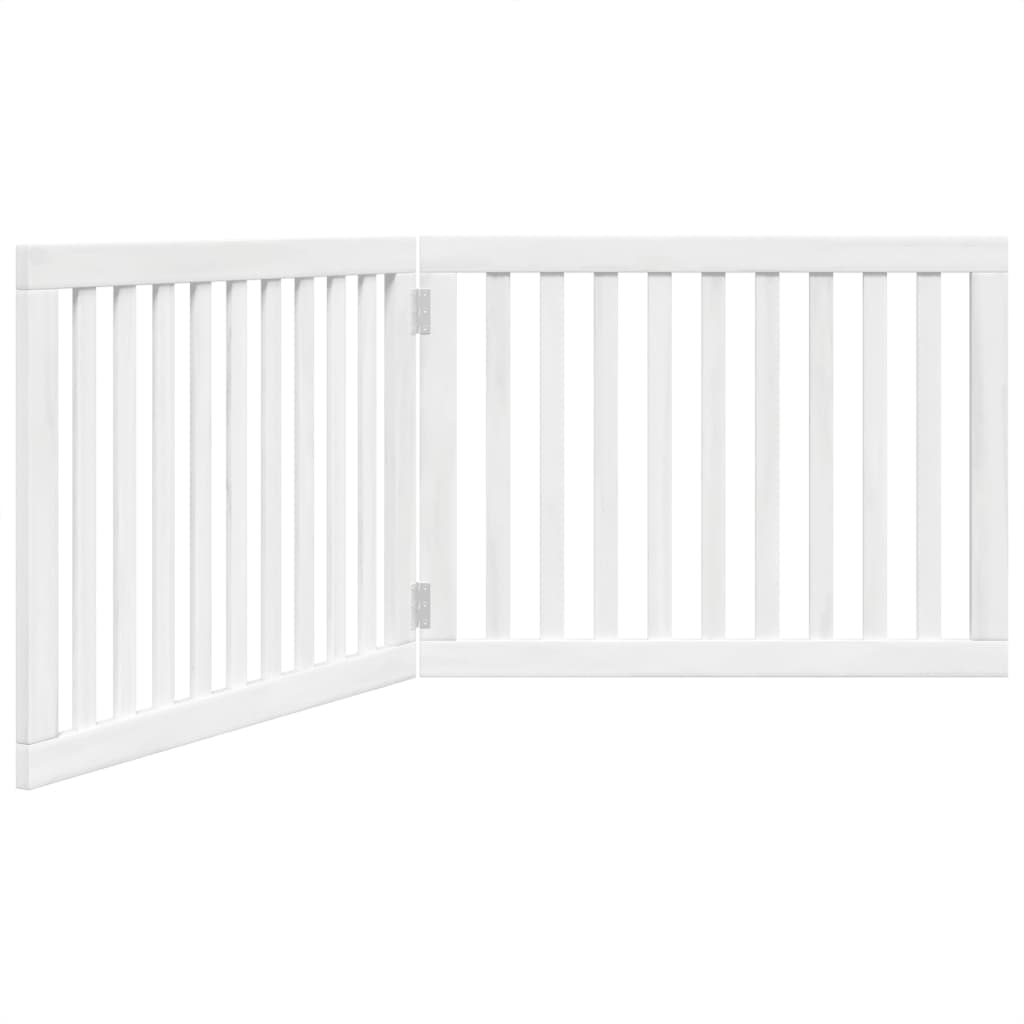 Vidaxx faltbares Hundegitter 2 Paneele 160 cm Pappelholz weiß