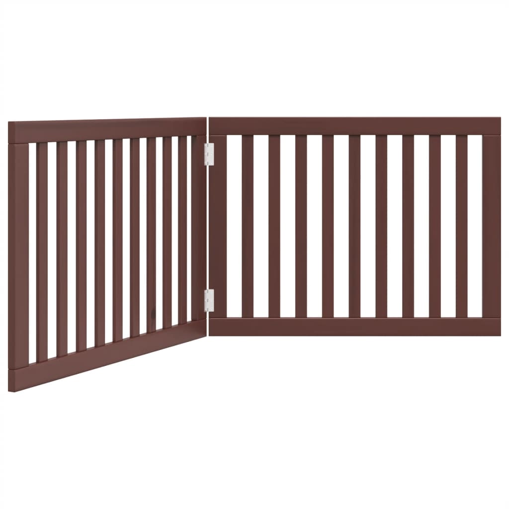 Vidaxx faltbares Hundegitter 2 Paneele 160 cm Pappelholz braun