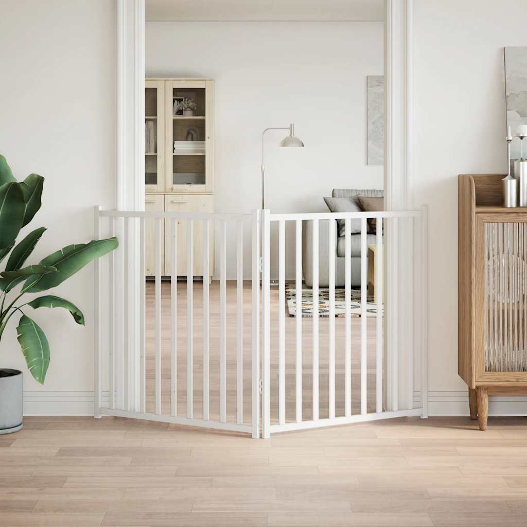 Vidaxl faltbares Hundegitter 2 Paneele 160 cm massives Kiefernholz weiß