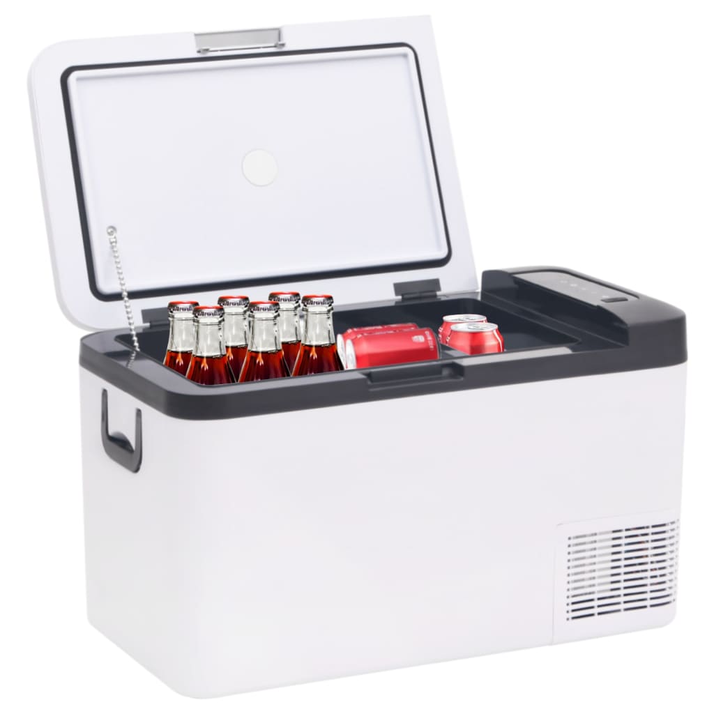 Vidaxx Kühlbox mit Griff und Adapter 18 l PP PE schwarz und weiß