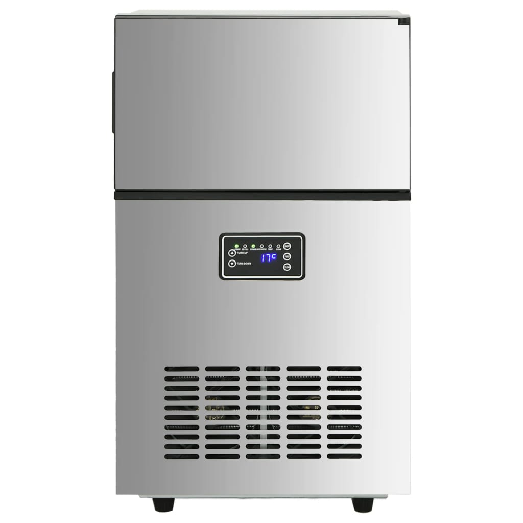 VidaXL Eiswürfelmaschine 45 kg 24 Stunden Silber
