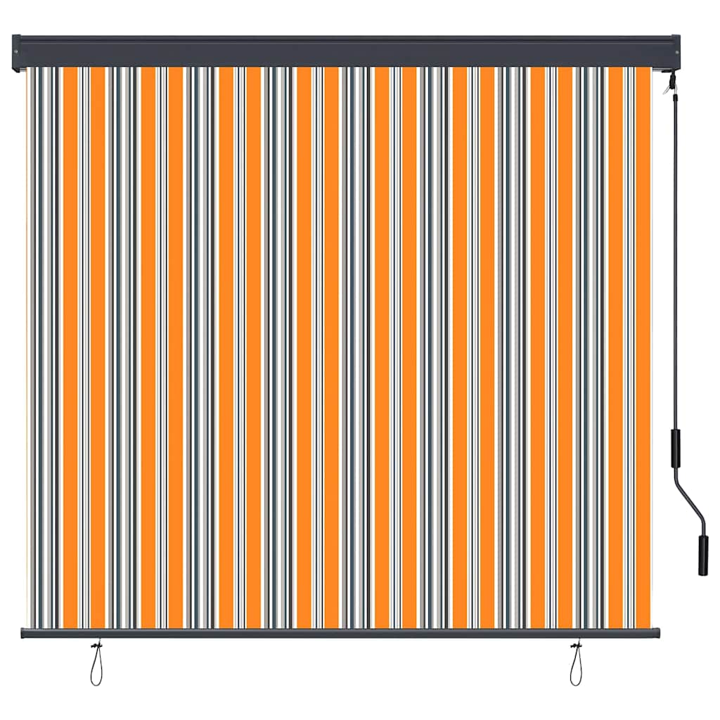 Vidaxl rolgordijn geel en blauw 180 x 250 cm stof en aluminium