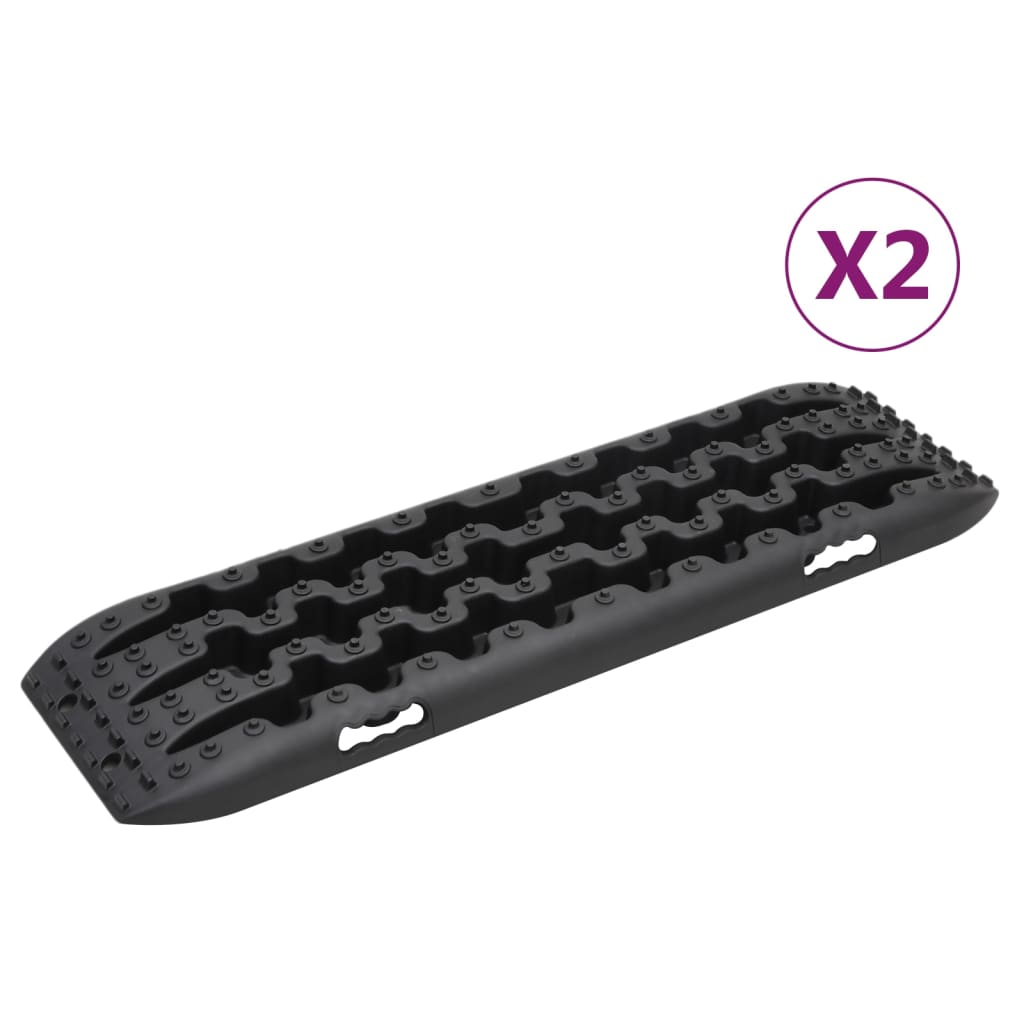 Vidaxx Griffplatten 2 Stück 106x30,5x7 cm Nylon schwarz