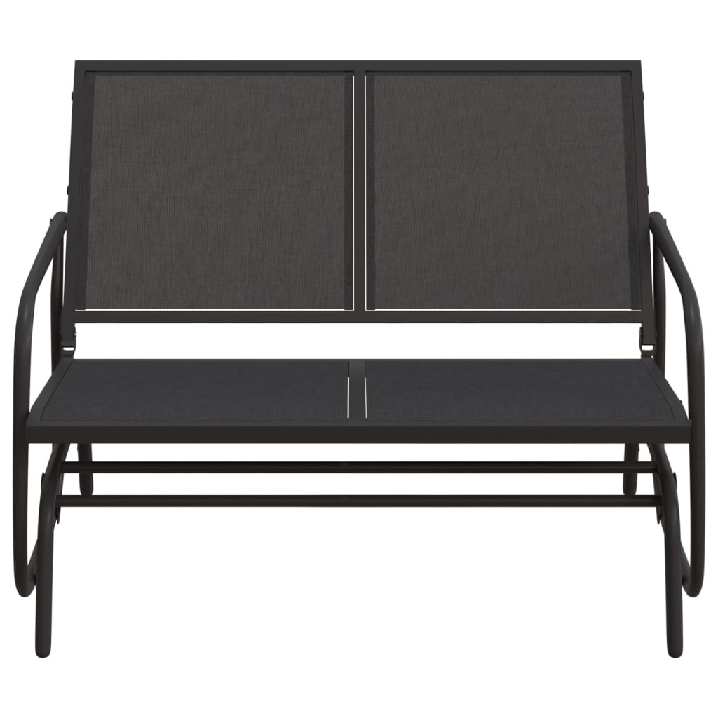 VidaXL Schiebesofa Garten 120,5x76x86,5 cm Textilfolie und schwarzer Stahl