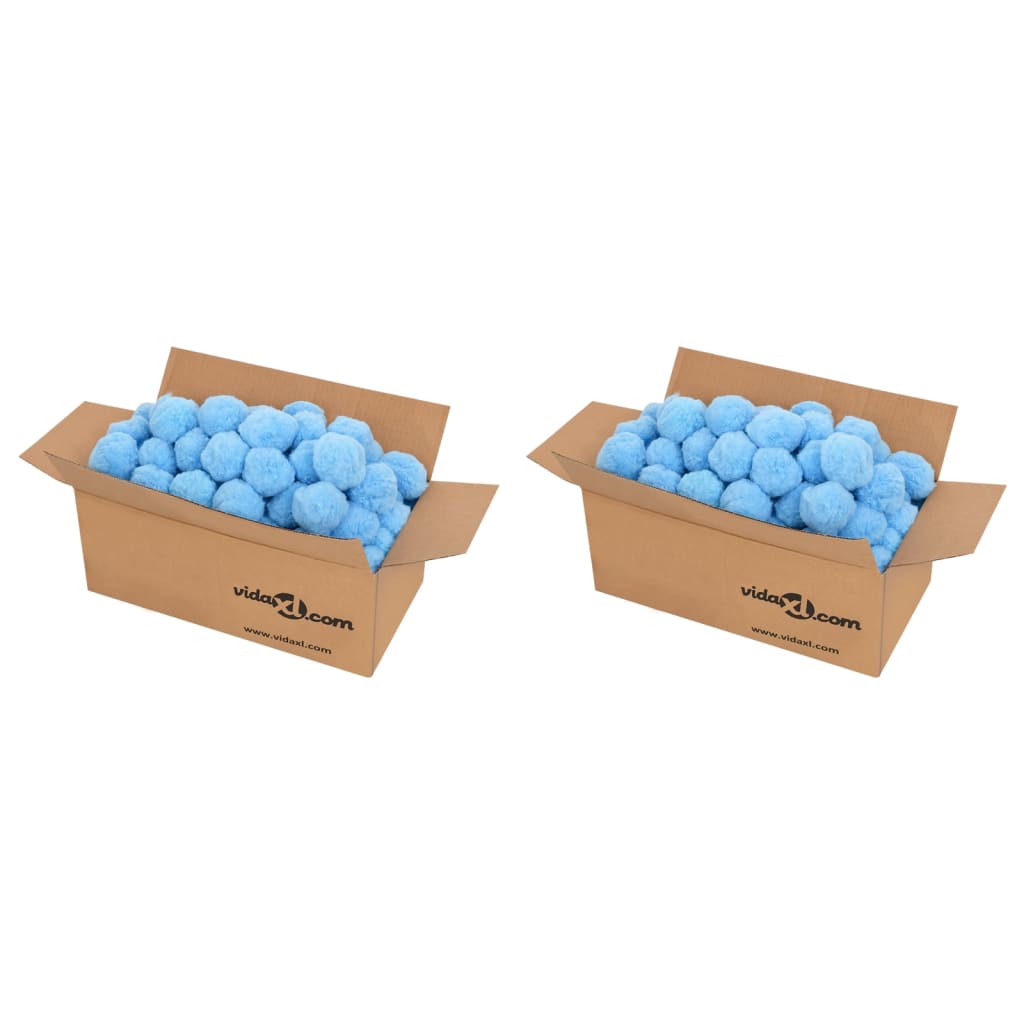 VidaXL Schwimmbadfilterbälle antibakteriell 1400 g Polyethylen blau