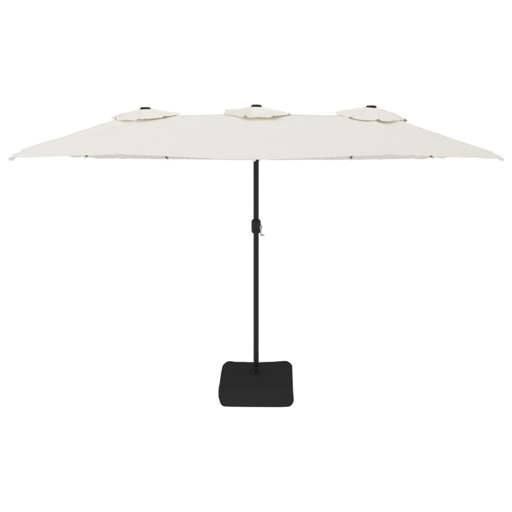 VidaXL Sonnenschirm doppelt 449x245 cm sandweiß
