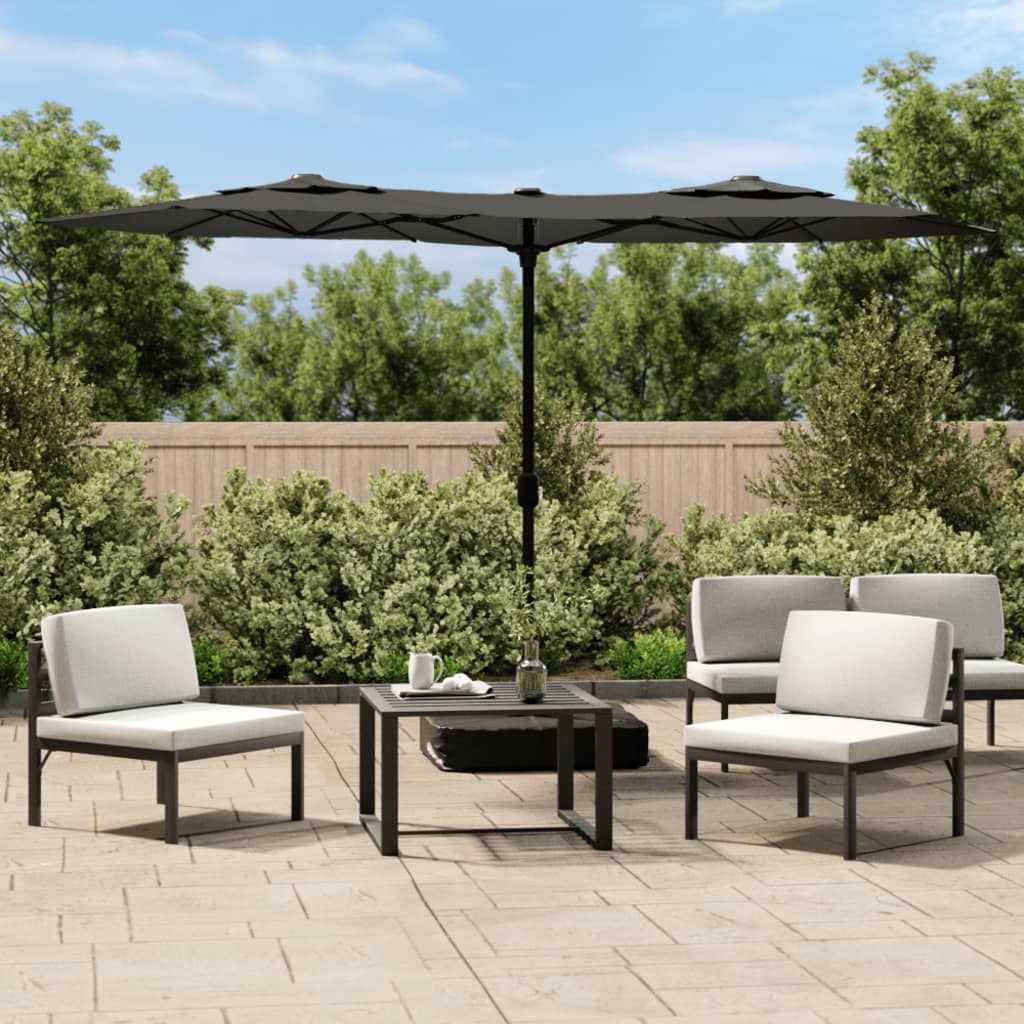 Vidaxx Sonnenschirm Doppeldach 316x240 cm Anthrazit