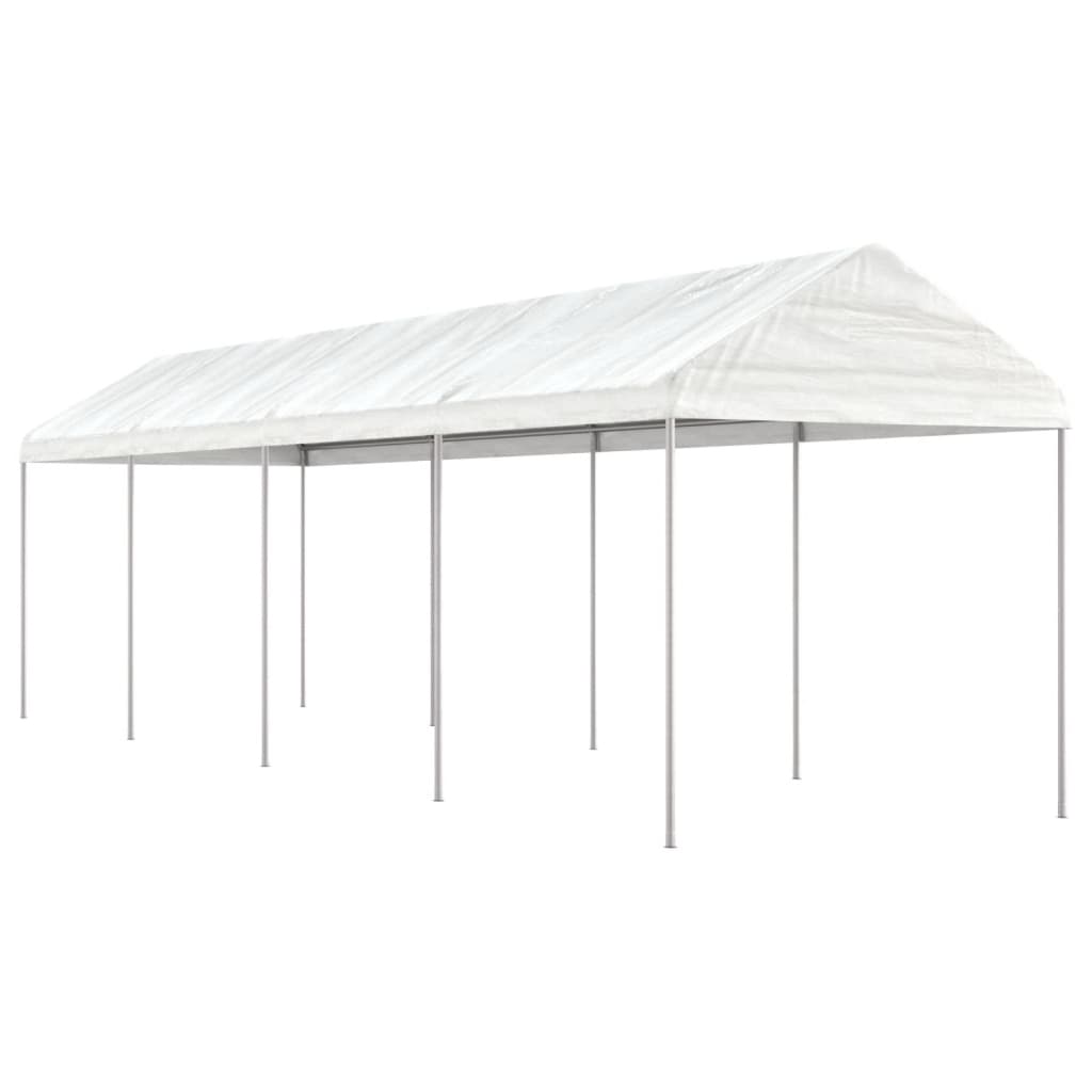 VidaXL Pavillon mit Dach 8,92 x 2,28 x 2,69 m Polyethylen weiß