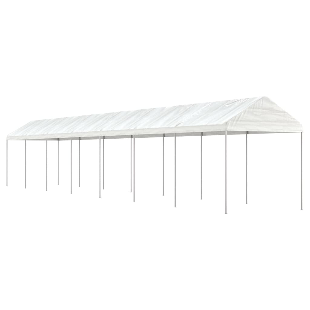 VidaXL Pavillon mit Dach 15,61 x 2,28 x 2,69 m Polyethylen weiß