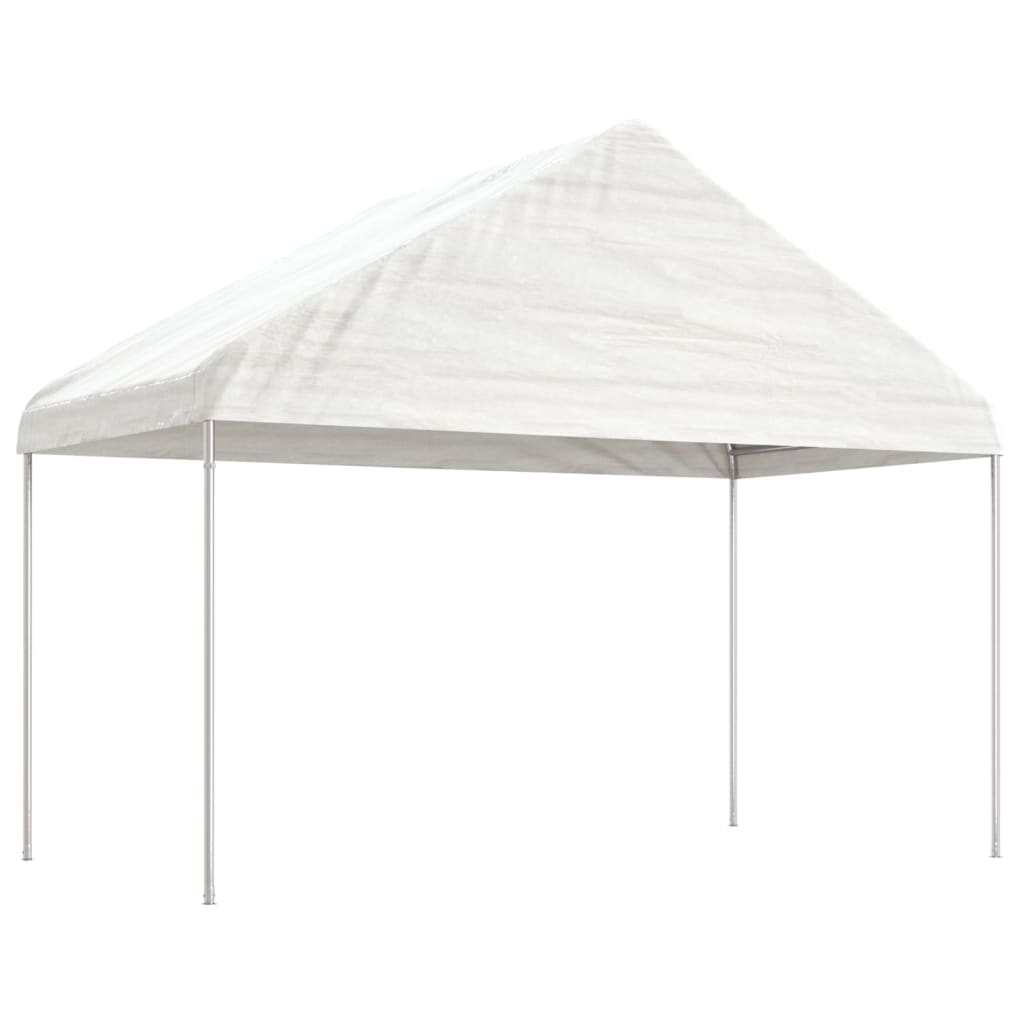 VidaXL Pavillon mit Dach 20,07 x 4,08 x 3,22 m Polyethylen weiß