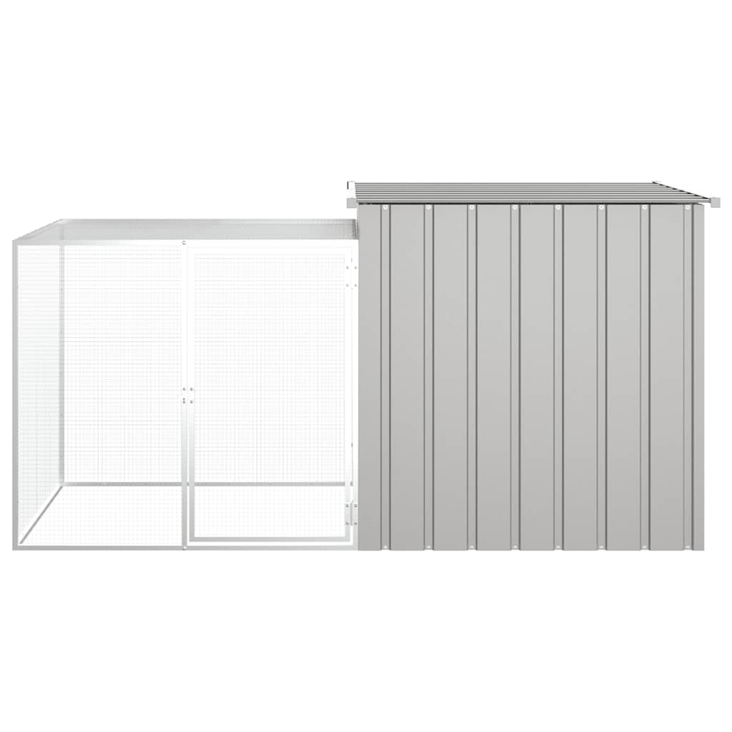 Vidaxx Kaninchenstall 200x91x100 cm verzinkter Stahl grau
