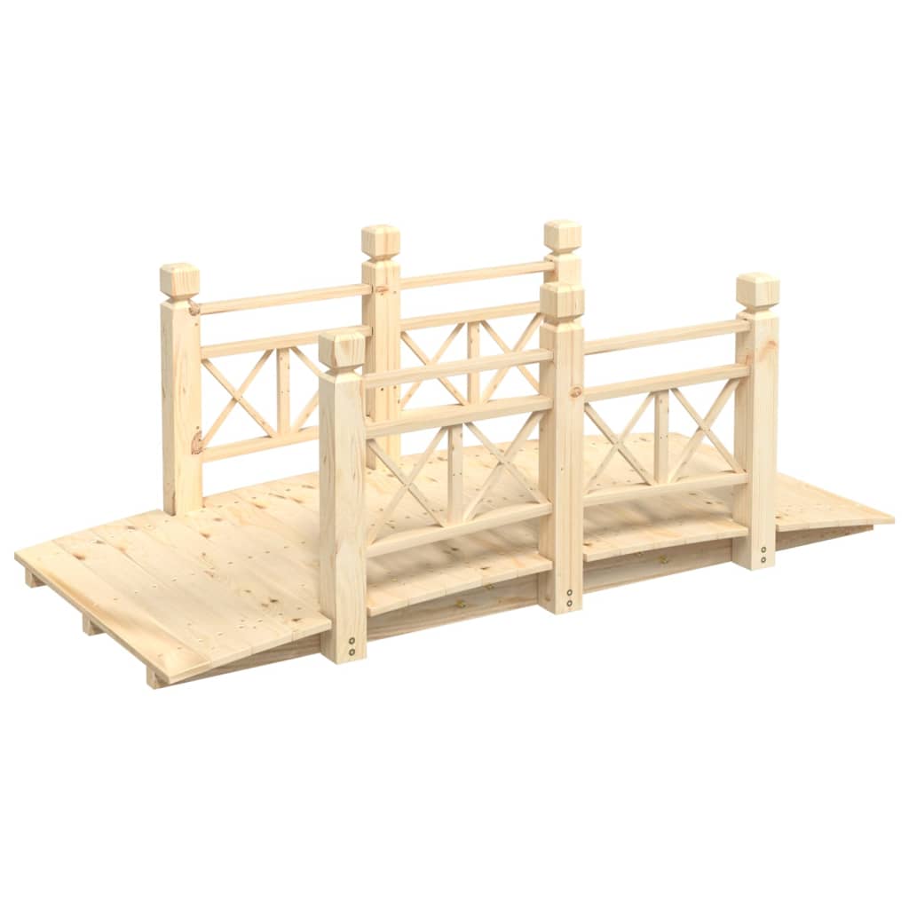 Vidaxx Gartenbrücke mit Geländer 150x67x56 cm massives Kiefernholz