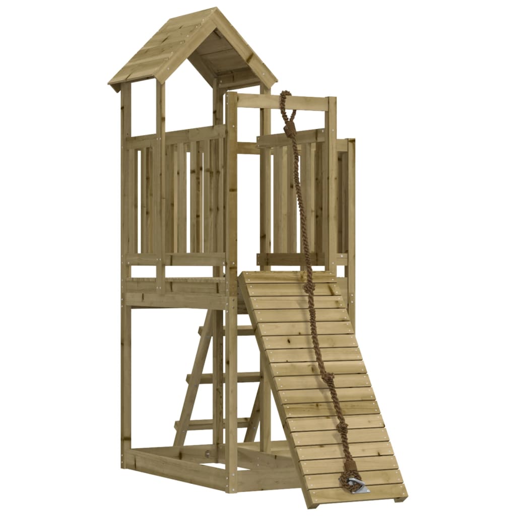VidaXL Spielhaus mit Kletterwand aus imprägniertem Kiefernholz