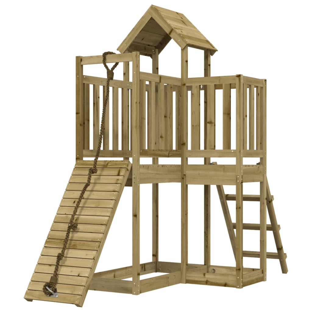 VidaXL Spielhaus mit Kletterwand aus imprägniertem Kiefernholz
