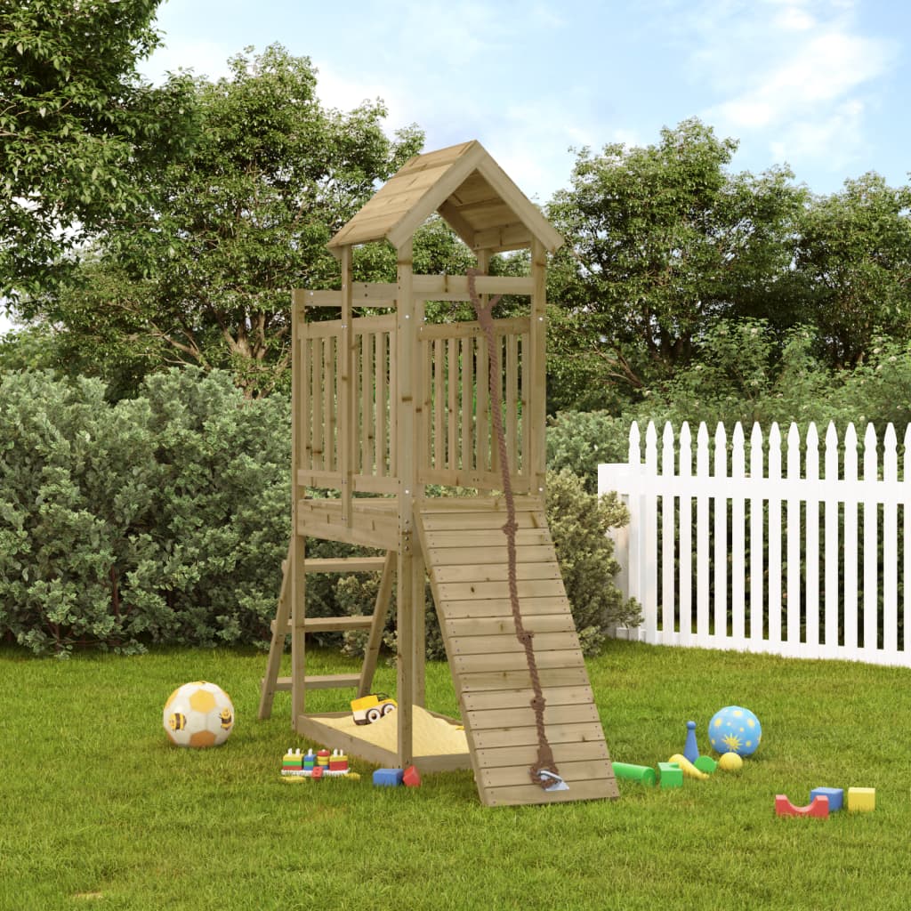 VidaXL Spielhaus mit Kletterwand aus imprägniertem Kiefernholz