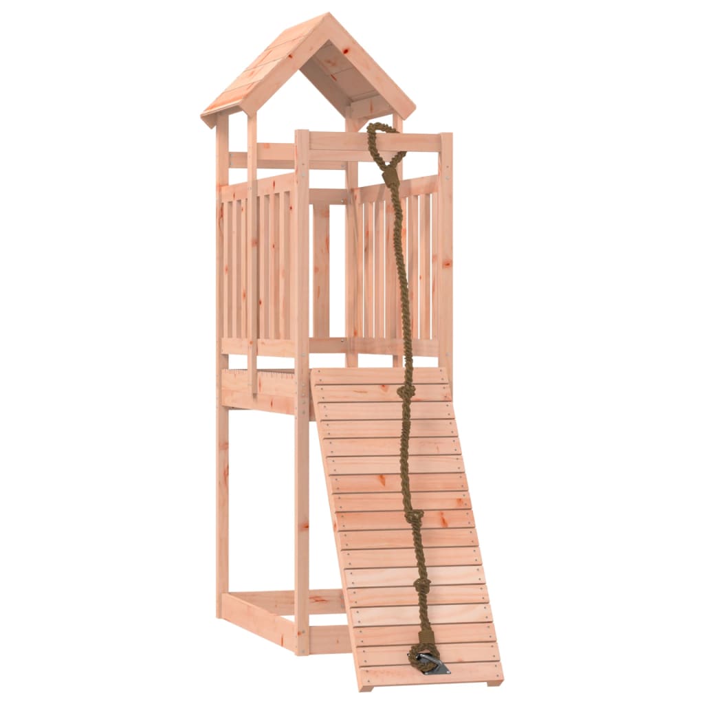 VidaXL Spielhaus mit Kletterwand aus massivem Douglasienholz