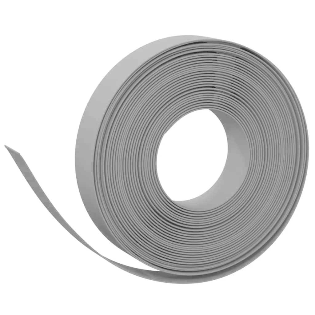 VidaXL Garteneinfassung 5 Stk. 10 m 10 cm Polyethylen grau