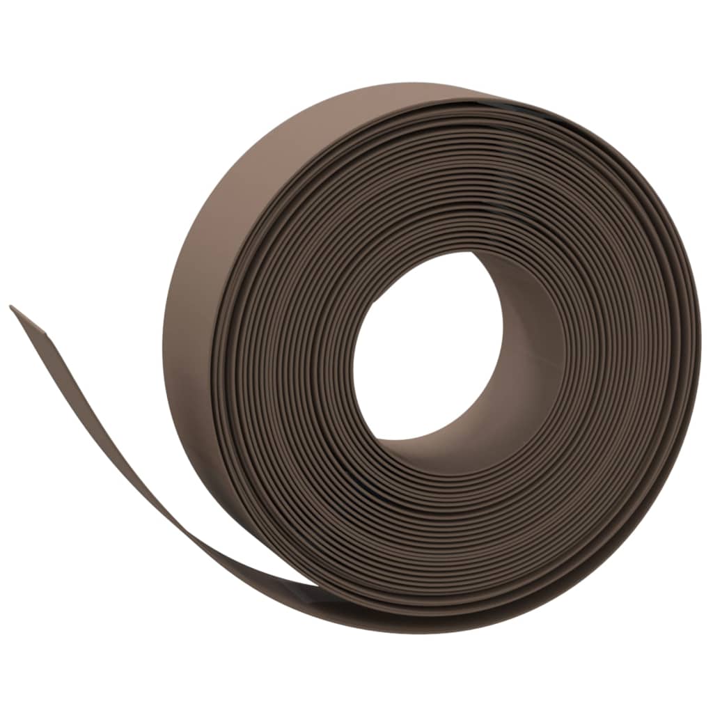 VidaXL Garteneinfassung 2 Stk. 10 m 15 cm Polyethylen braun