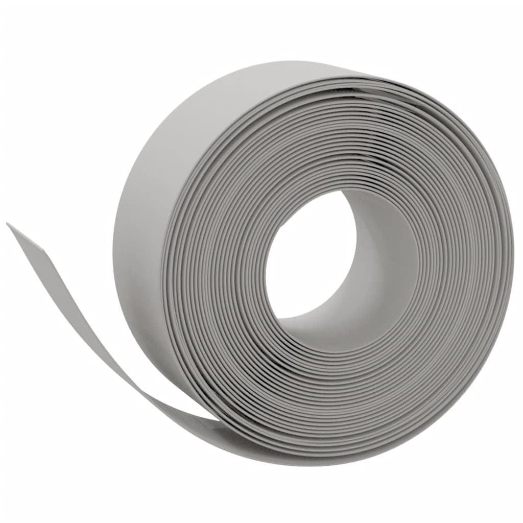 VidaXL Garteneinfassung 2 Stk. 10 m 20 cm Polyethylen grau