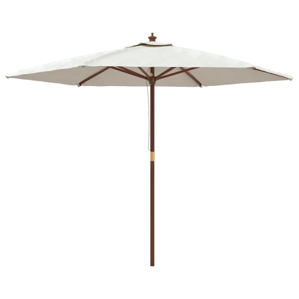 Vidaxx Sonnenschirm mit Holzmast 299x240 cm sandfarben
