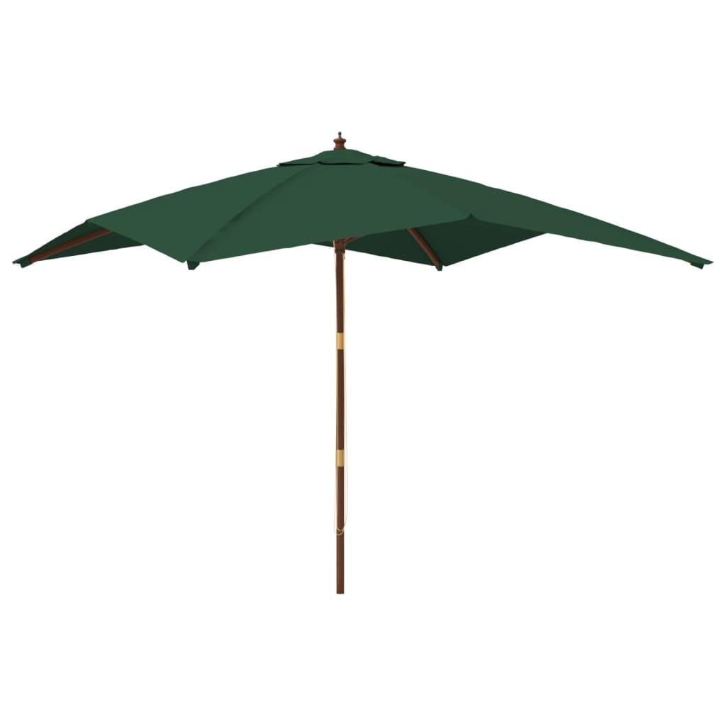 Vidaxx Sonnenschirm mit Holzstange 300x300x273 cm grün