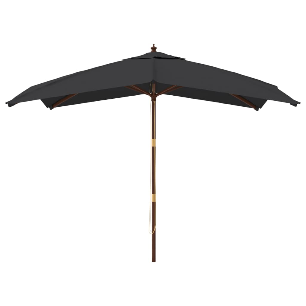 Vidaxx Sonnenschirm mit Holzstange 300x300x273 cm schwarz