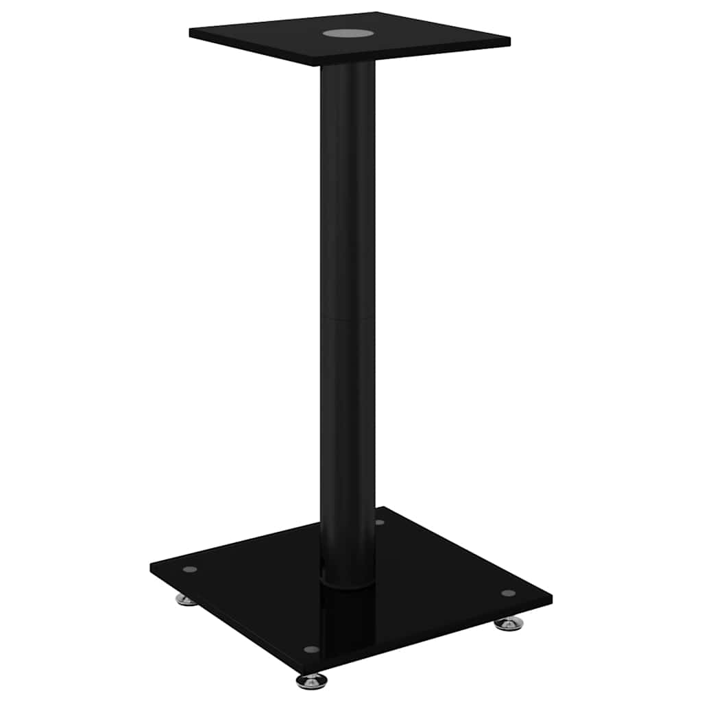Vidaxl Lautsprecherständer 2 Stück 1 Säule gehärtetes Glas schwarz
