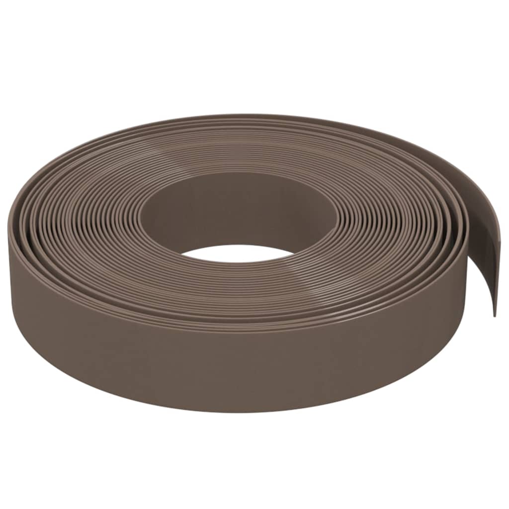 Vidaxl Gartenkante 10 m 10 cm Polyethylen braun