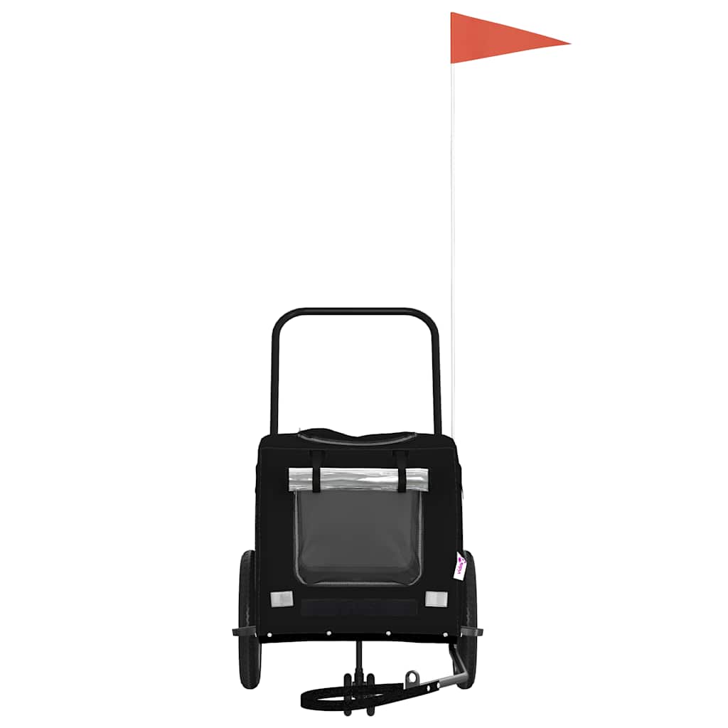 Vidaxl fietskar voor huisdieren met opslag zwart 124,5 x 63,5 x 53 cm