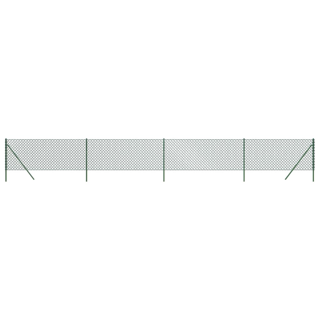 Vidaxxl Maschendrahtzaun 0,8x10 m grün