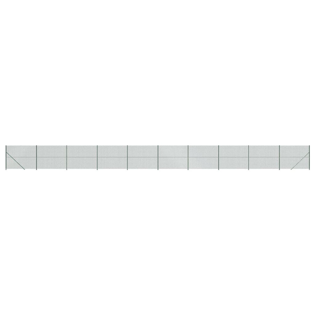 VidaXL Gitterzaun mit Flansch 1,8x25 m grün