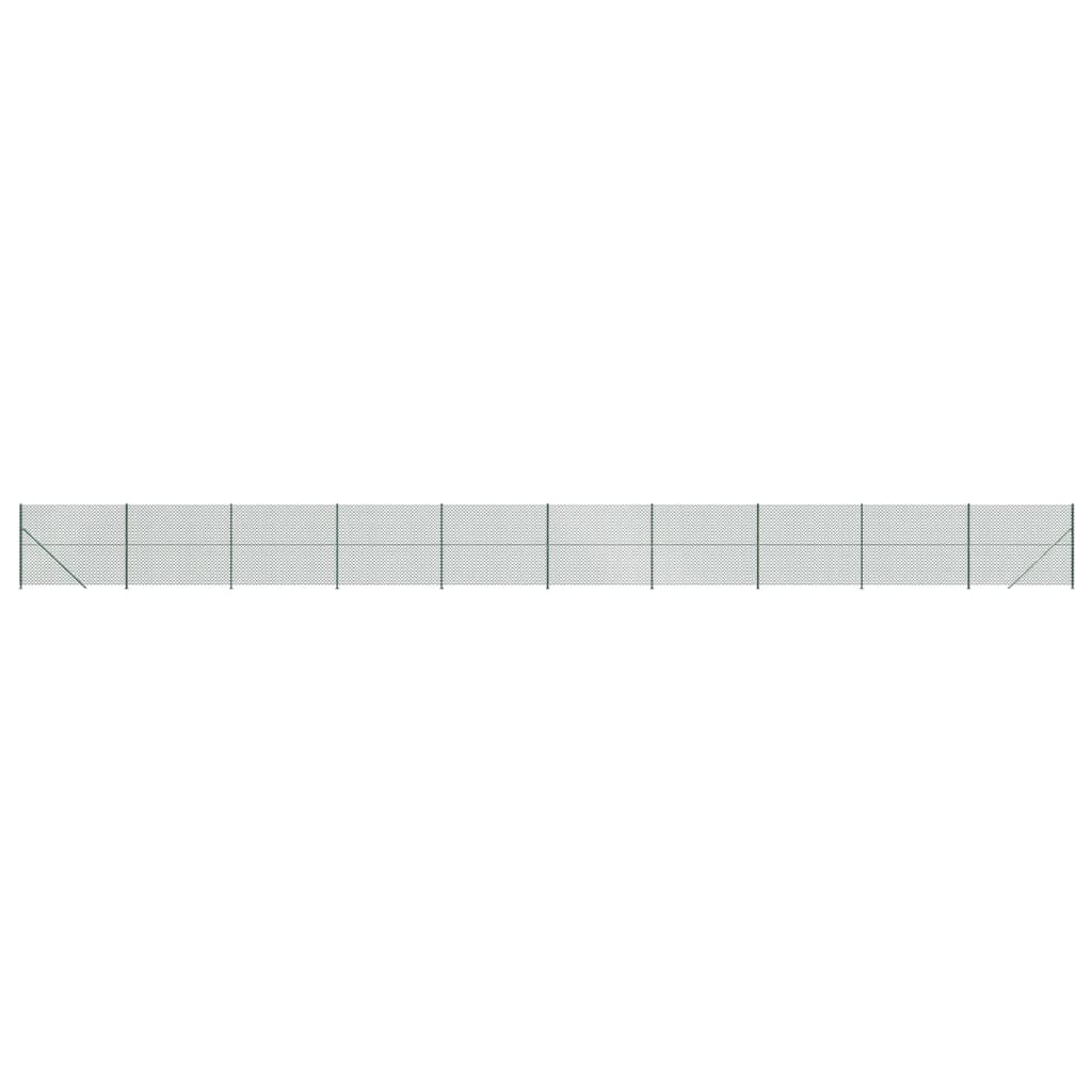 VidaXL Gitterzaun mit Flansch 2,2x25 m grün