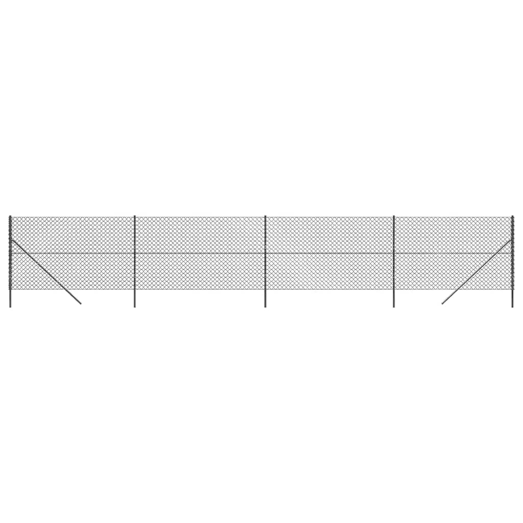Vidaxxl Gitterzaun 1,6x10 m Anthrazit