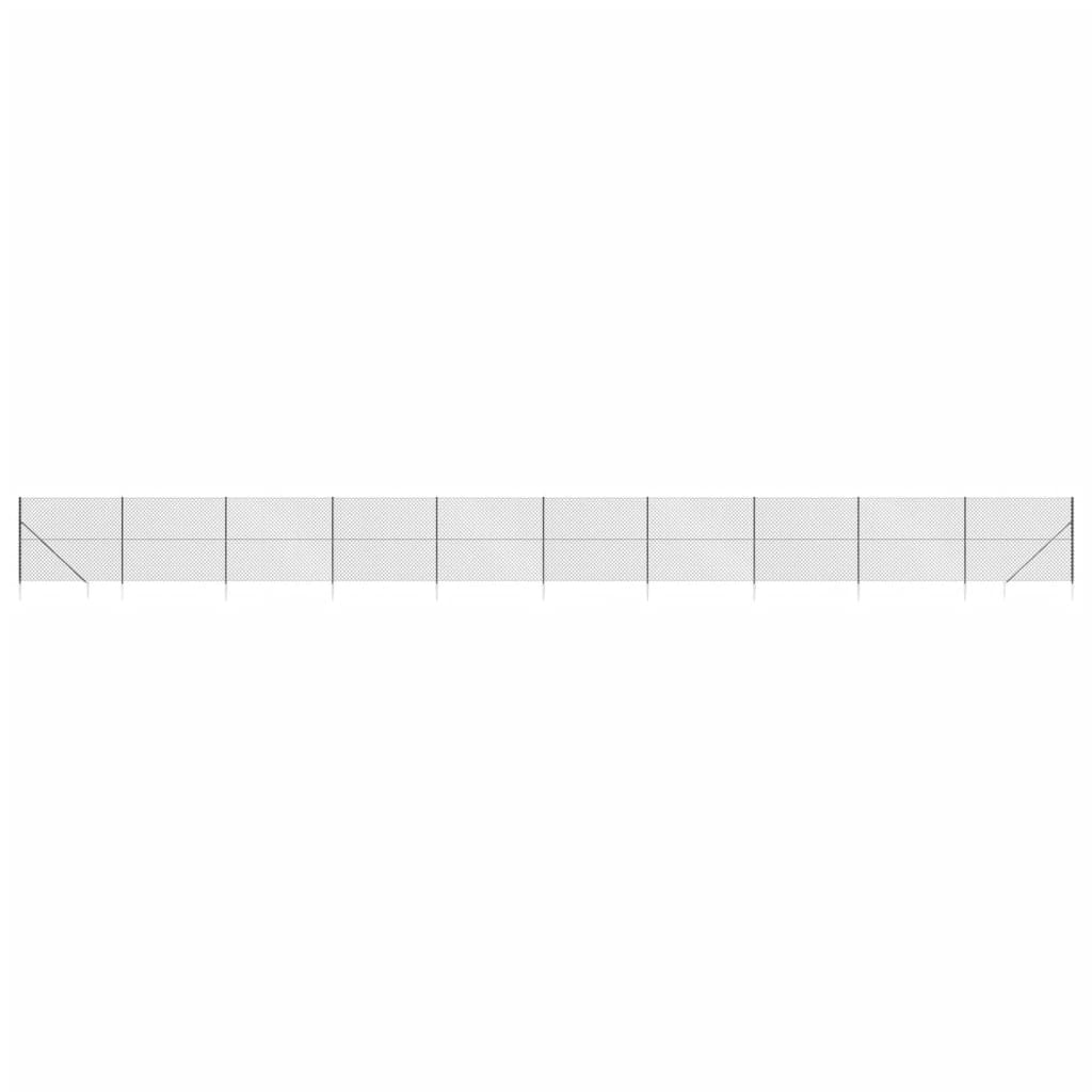 VidaXL Gitterzaun mit Erdankern 1,6x25 m Anthrazit
