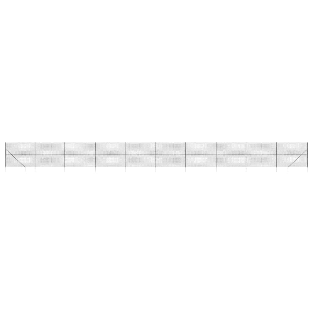 VidaXL Gitterzaun mit Erdankern 1,8x25 m Anthrazit