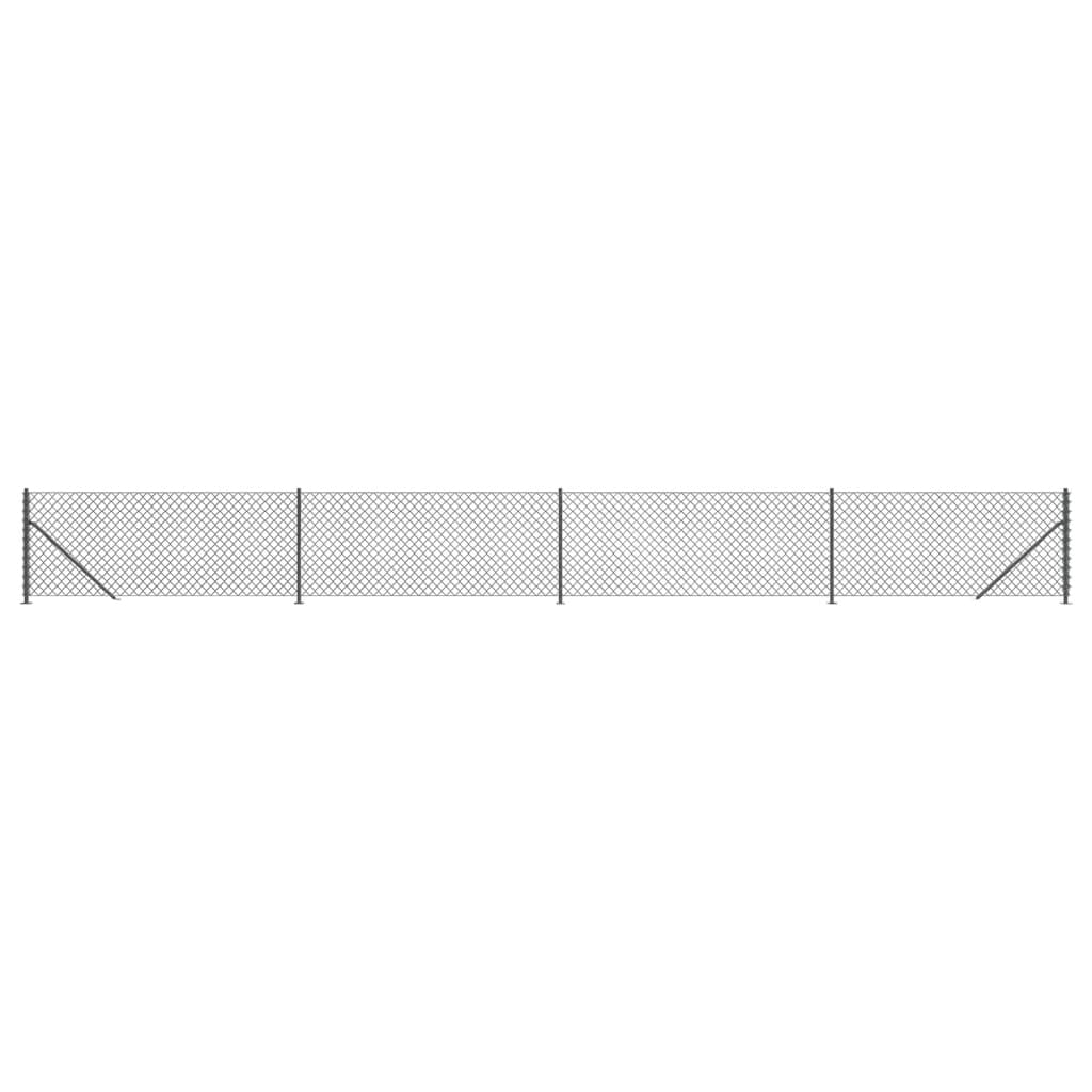 Vidaxl-Gitterzaun mit Flansch 1x10 m Anthrazit