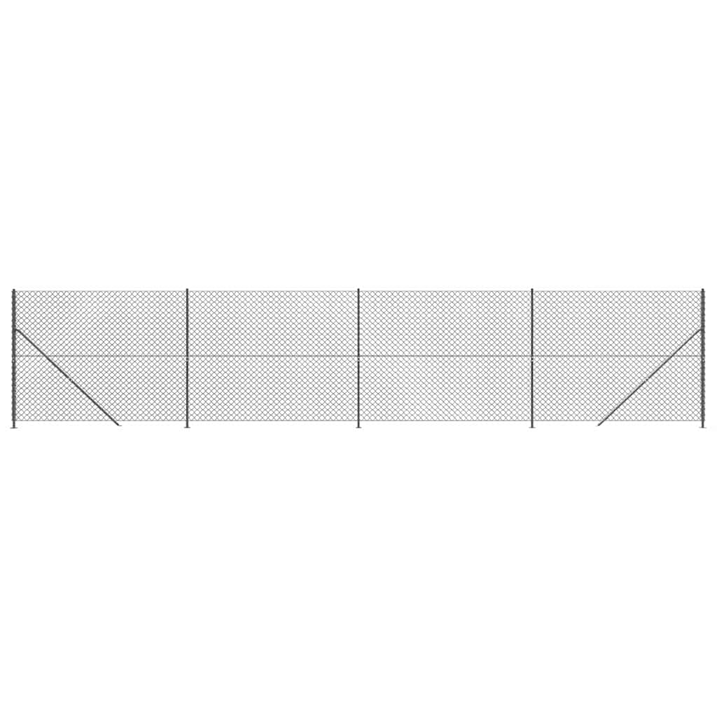 Vidaxl-Gitterzaun mit Flansch 1,4x10 m Anthrazit